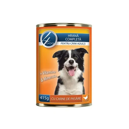 Hrana Umeda Caine Adult, 4DOG, Pui, Conserva, 415g