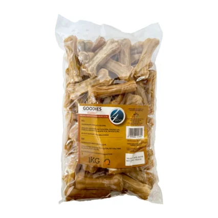 Recompense pentru Caine Adult, 4DOG, Oase din Piele Presata, 7,5cm, 1kg