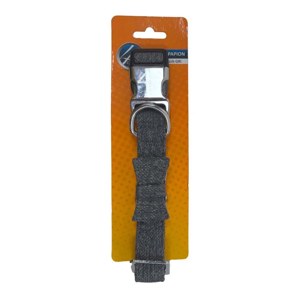 4DOG Zgarda Papion, Gri, 2,5x40-55 cm