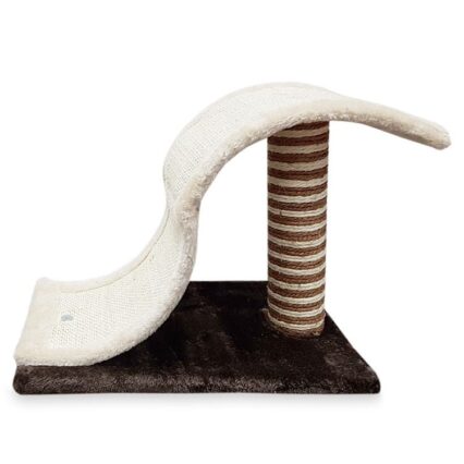 MIAU MIAU Ansamblu pentru Pisica, Placa Curbata cu Stalp, 43x25x33cm