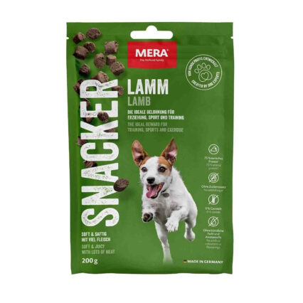 Recompense pentru Caine Adult, MERA Snacker, Miel, 200g