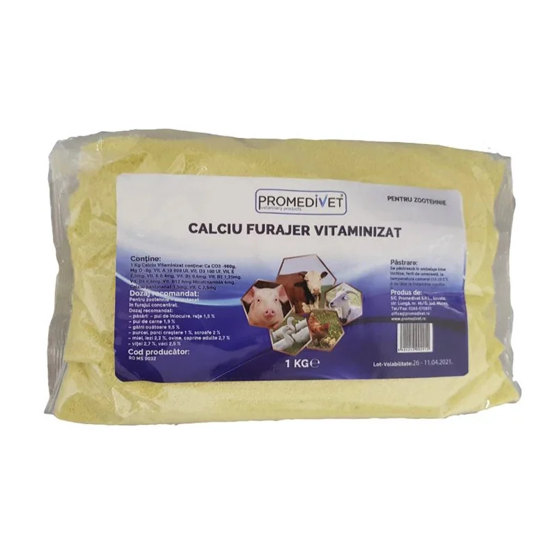 PROMEDIVET Calciu Furajer Vitaminizat, 1kg