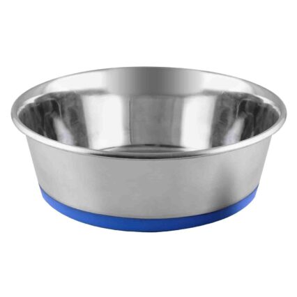 Castron, 4DOG, Inox, Baza Antiderapanta, Albastru, 1.75L, 21cm