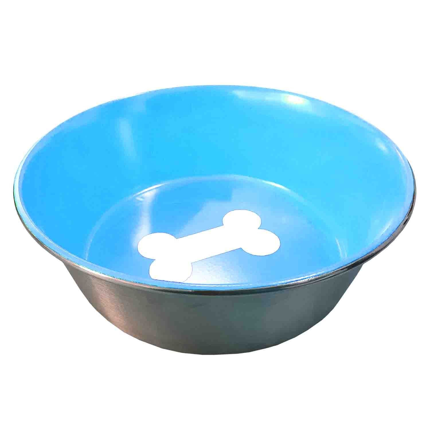 Castron Antiderapant, 4DOG, Inox, Interior Albastru, 0.5L, 13cm , DELISTAT