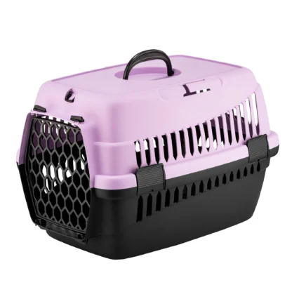 4DOG DELUXE Cusca de Transport, Violet Negru, 49x35x32.5cm