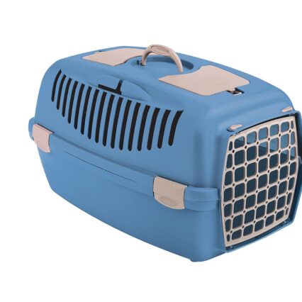 Cusca Transport STEFANPLAST Gulliver Nr. 2 cu usa de plastic, Nordic Sky, 55x36x35 cm