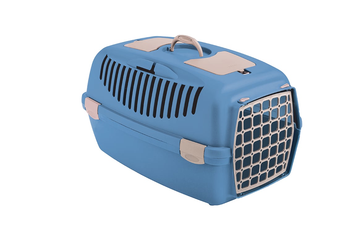 Cusca Transport STEFANPLAST Gulliver Nr. 2 cu usa de plastic, Nordic Sky, 55x36x35 cm
