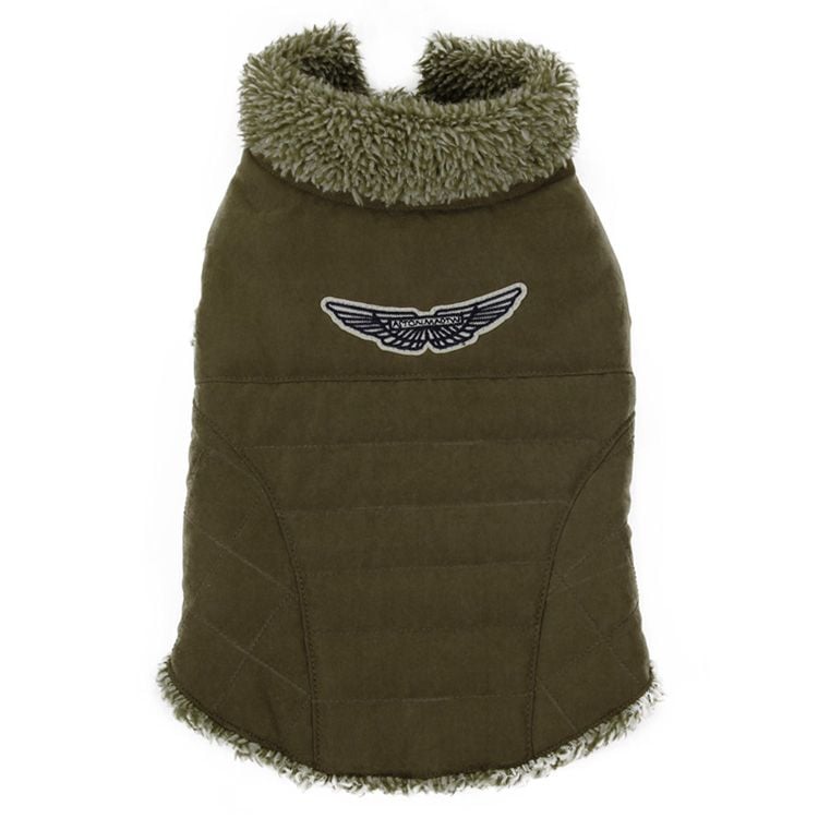 4DOG DELUXE Haina pentru Caine, Woof Verde, 35 cm