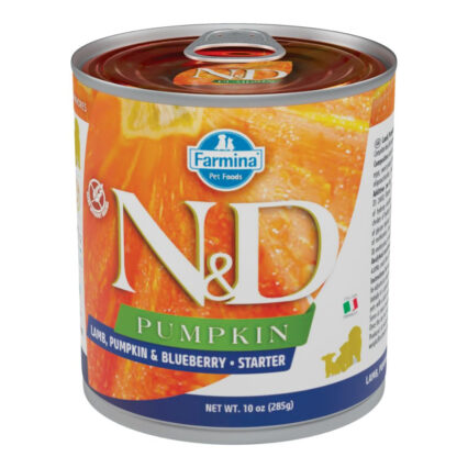 ND Pumpkin Starter, Hrana Umeda Caine Junior, Miel si Afine, 285g