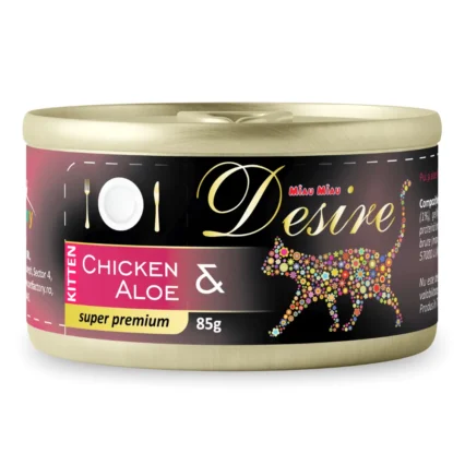 DESIRE Conserva, Hrana Umeda Pisica Junior, Pui File si Aloe in Gelatina, 85g