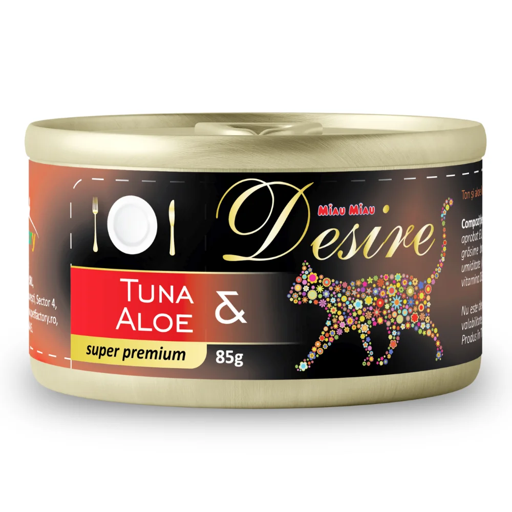 Hrana Umeda Pisici DESIRE Ton File si Aloe in Gelatina 85g , DELISTAT