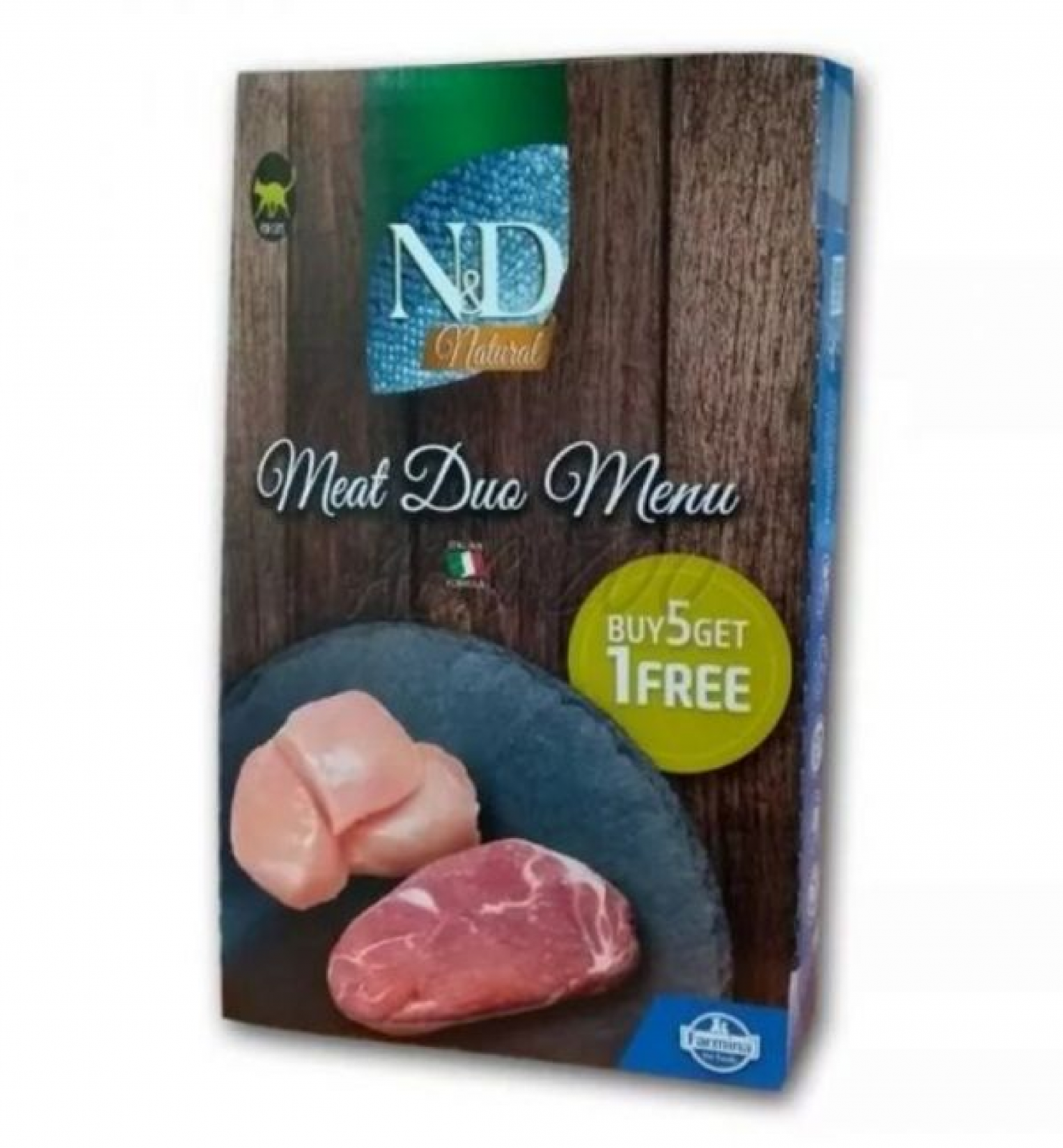 ND Natural Duo Menu, Hrana Umeda Pisica Adult, Carne, 6x70g , DELISTAT