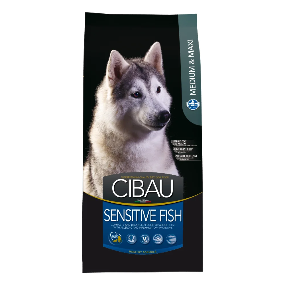Hrana Uscata Caini CIBAU Sensitive Medium Maxi Adult Peste 12kg