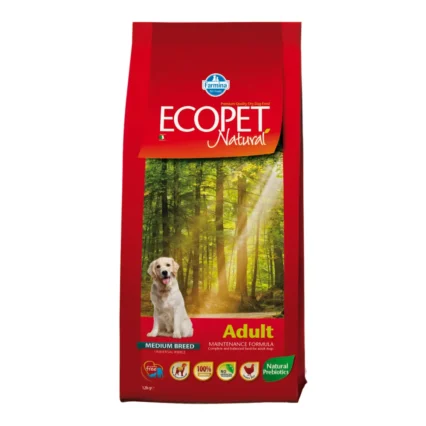 Hrana Uscata Caini ECOPET NATURAL Adult Medium 12kg