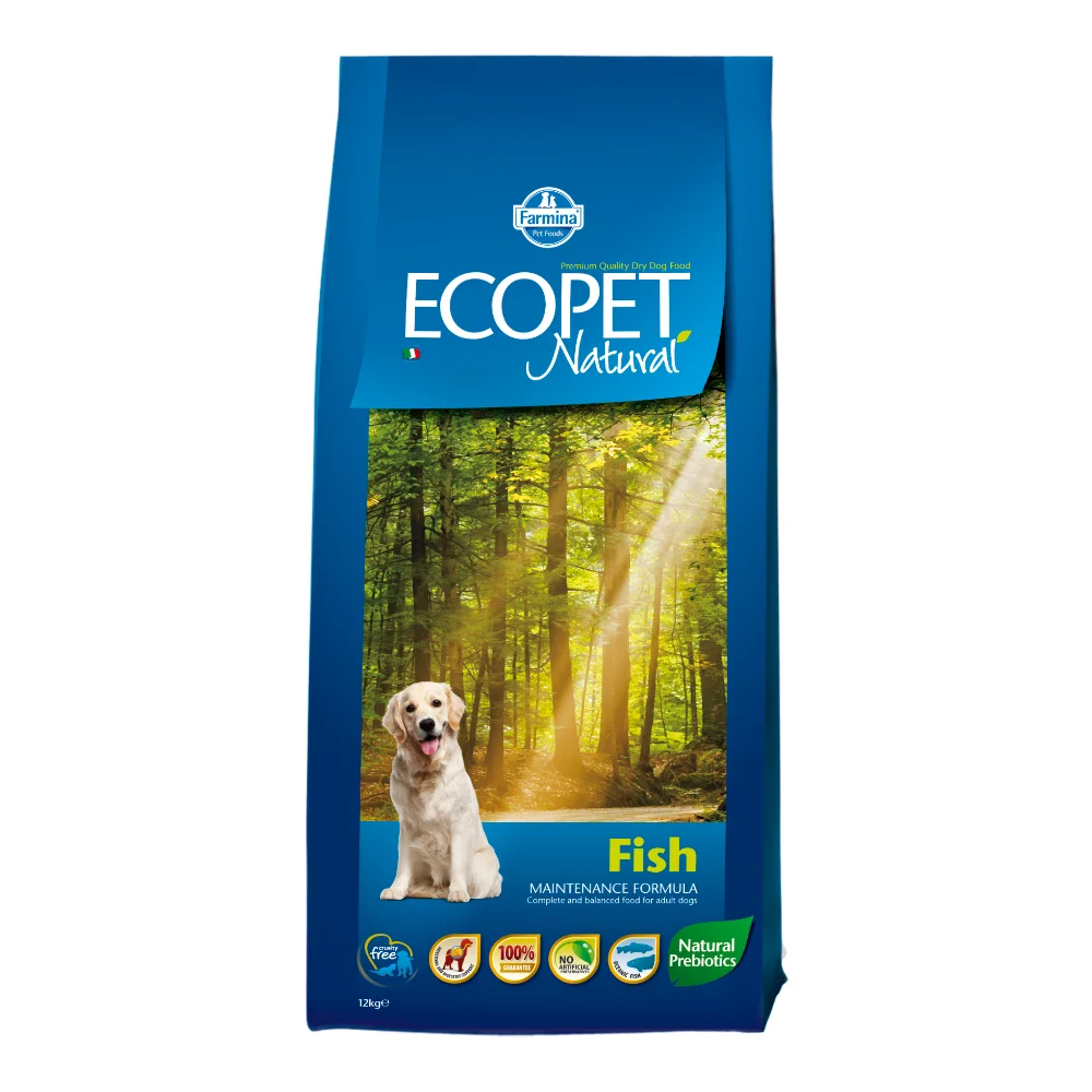 Hrana Uscata Caini ECOPET NATURAL Adult Medium Peste 12kg