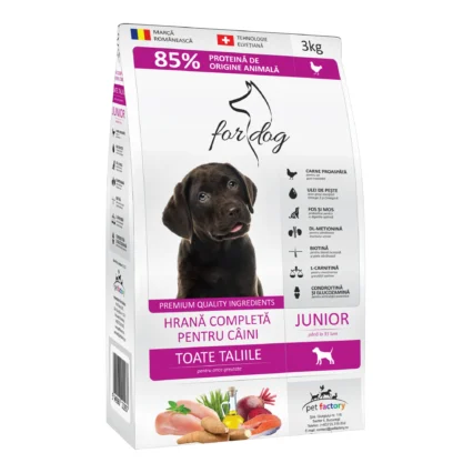 FOR DOG Hrana Uscata Caine Junior, Pasare, 3kg