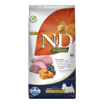 ND Pumpkin, Hrana Uscata Caine Adult, Talie Mica, Miel si Afine, 7kg