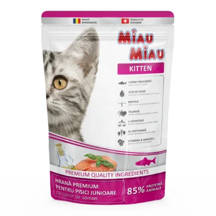 MIAU MIAU Hrana Uscata Pisica Junior, Pasare, 800g
