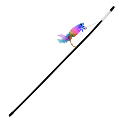 Jucarie Pisici MIAU MIAU Undita Soricel Curcubeu ,   DELISTAT