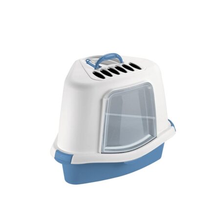 Litiera Acoperita pentru Colt STEFANPLAST Sprint Corner Plus, Nordic Sky, 40x56x40 cm