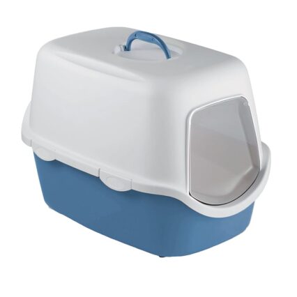 Litiera Acoperita STEFANPLAST Cathy, Nordic Sky  White, 56x40x40 cm