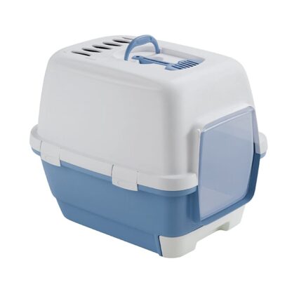 Litiera Acoperita STEFANPLAST Clever  Smart, Nordic Sky  White, 58x45x48 cm