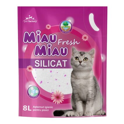 MIAU MIAU Silicat, Asternut Igienic pentru Pisica, Fresh, 8L
