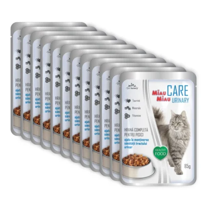Pachet Plicuri MIAU MIAU Care Urinary cu Peste in Gelatina 12x85g ,   DELISTAT