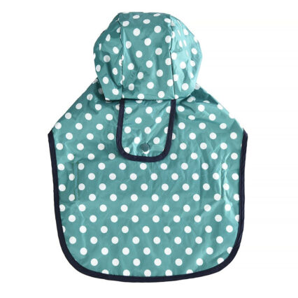 4DOG DELUXE Pelerina pentru Caine, Verde cu Buline, 40 cm