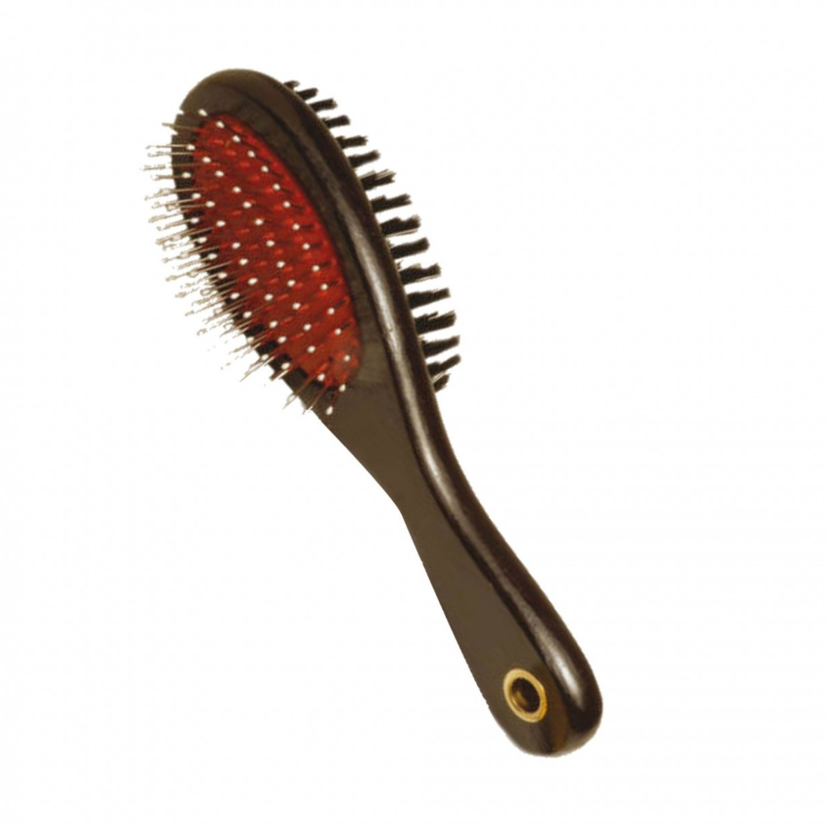 RECORD Perie Ovala Dubla pentru Caine si Pisica, Lemn, 21 cm