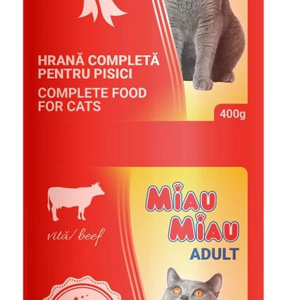 Salam, Hrana Umeda Pisica Adult, MIAU MIAU, Vita, 400g