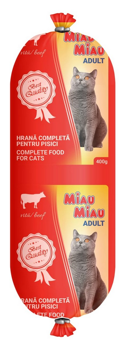 Salam, Hrana Umeda Pisica Adult, MIAU MIAU, Vita, 400g