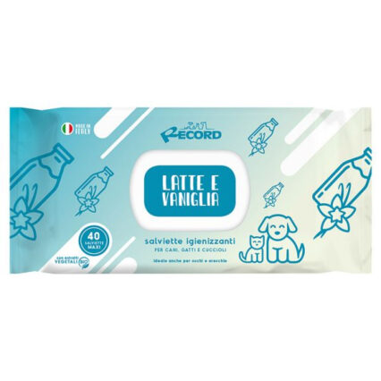 Servetele Umede Antibacteriene RECORD cu Lapte si Vanilie 40buc ,   DELISTAT