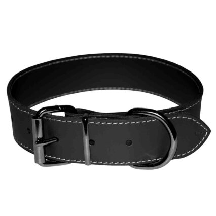 4DOG Zgarda pentru Caine din Piele, Neagra, Nr. 5, 40 630 mm ,   DELISTAT