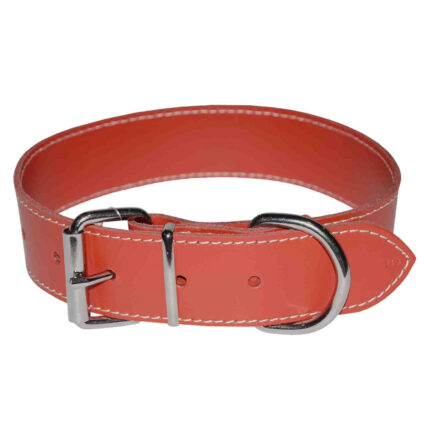 Zgarda pentru Caine, 4DOG, Piele, Rosie, Nr. 5, 40 630 mm