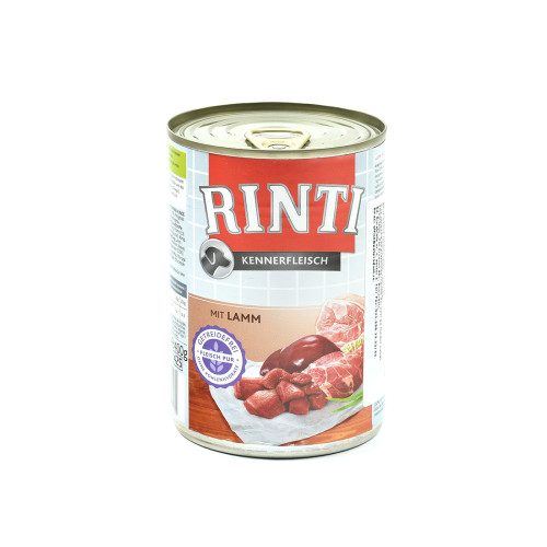 Hrana umeda pentru caini Rinti cu miel 400 g