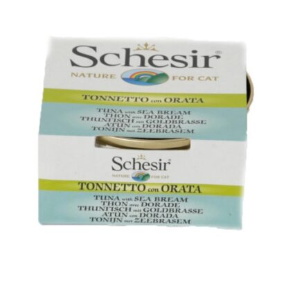 Hrana umeda pentru pisici Schesir in Supa Ton si Dorada 70gr