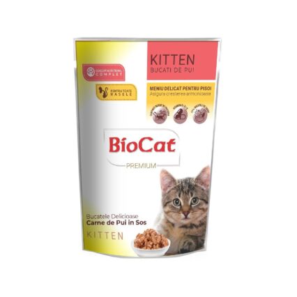 HRANA UMEDA PENTRU PISICI BIOCAT PLIC KITTEN PUI IN SOS 85G