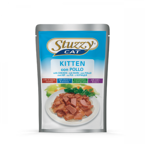 Hrana umeda pentru pisici Stuzzy Junior cu pui 100 g