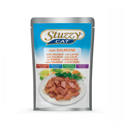 Hrana umeda pentru pisici Stuzzy cu somon 100 g