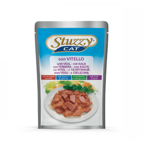Hrana umeda pentru pisici Stuzzy cu vitel 100 g