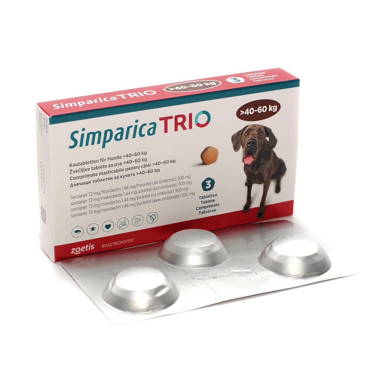 SIMPARICA TRIO 72 MG (40,1-60 KG)*3 TB