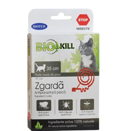BIOKILL ZGARDA ANTIPARAZITARA PENTRU PISICI 35 CM