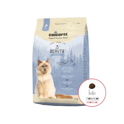 HRANA USCATA PENTRU PISICI SUPER PREMIUM CHICOPEE CNL ADULT BEAUTY SALMON 1.5KG