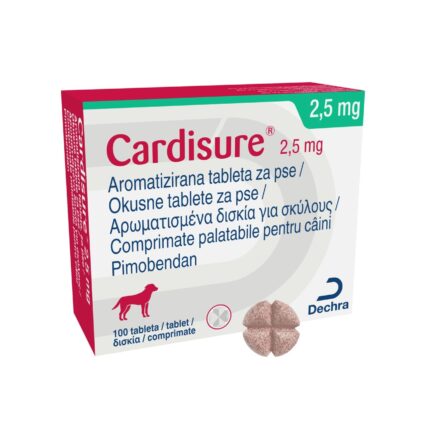 TRATAMENT INSUFICIENTA CARDIACA CAINI CARDISURE 2.5 MG*100 TB PALATABILE - 034607