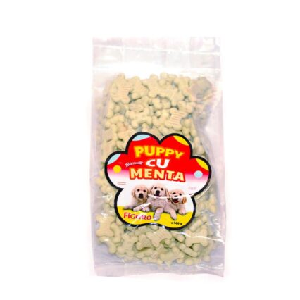 RECOMPENSE PENTRU CAINI BISCUITI PENTRU CATELUSI PUPPY CU MENTA 400G (25/bax)/22313.4