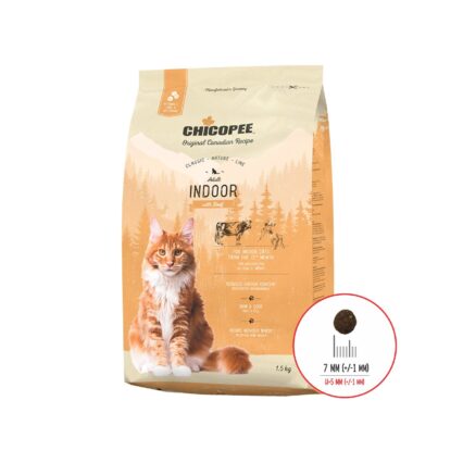 HRANA USCATA PENTRU PISICI SUPER PREMIUM CHICOPEE CNL ADULT INDOOR BEEF 1.5KG