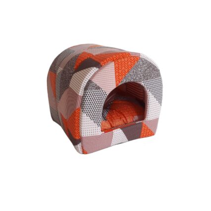 CULCUS TEXTIL PENTRU CAINI SI PISICI TUNEL ORANGE-BROWN 42x38x38/60005912