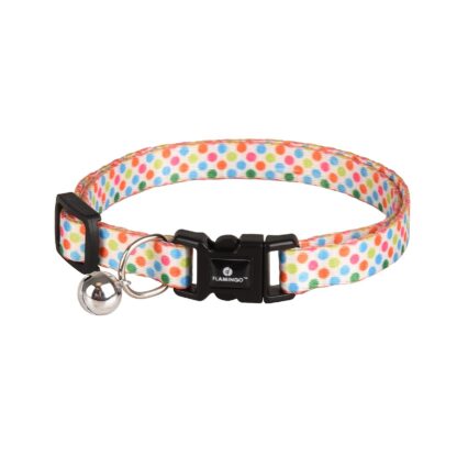 ZGARDA PENTRU PISICI FLAMINGO ARYA BULINE MULTICOLORE 20-35CMx10MM