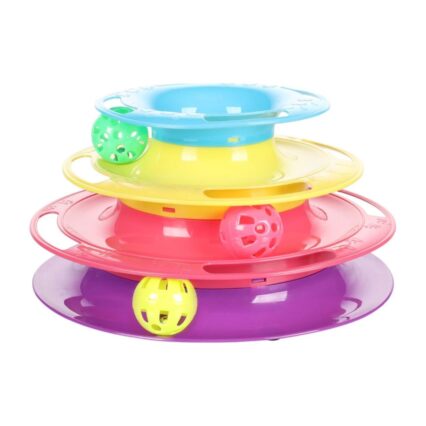 JUCARIE PENTRU PISICI FLAMINGO TURN CU MINGI BAGERA 24x13CM